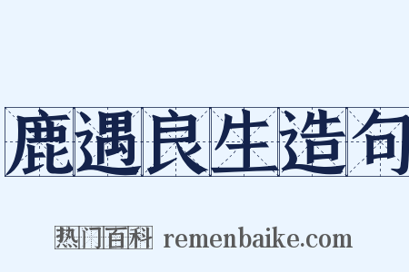 鹿遇良生造句是什么意思的图片